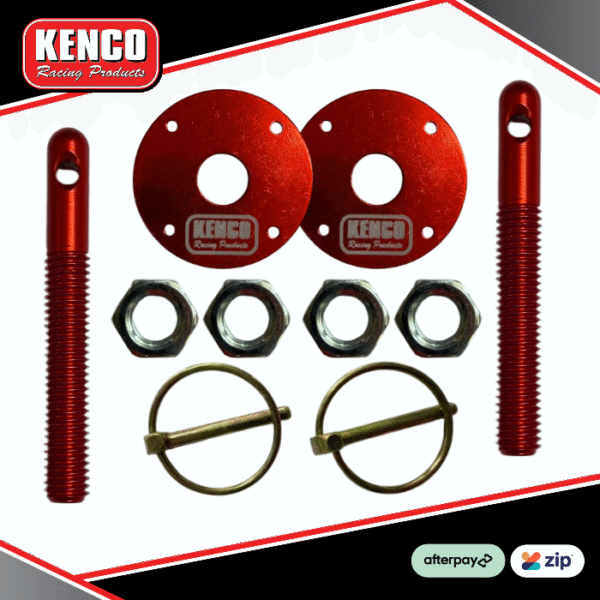 Kenco Bonnet Pins and Washers Kit - Red