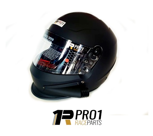Pro 1 Snell 2020 Side Air Helmet Flat Black - Pro1 Race Parts | Speedway | Drag | Rally | Go Kart | Burnout | Race Parts