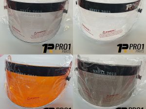 Pro1 Replacement Visor Snell Orange Tined Arabian Blue Speedway