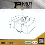 JAZ 8 Gallon Bottom Feed Fuel Cell Tank - Dimensions