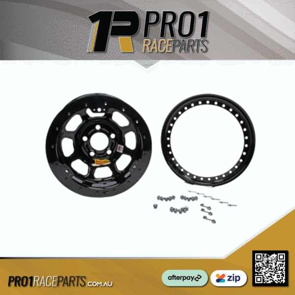 AMCA Aero Beadlock Steel Race Wheels | Black | 4in Backspace