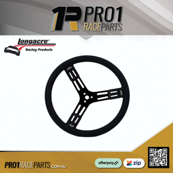 Longacre 15in Soft Grip Steering Wheel | Black