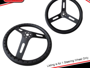 Kenco Pro Grip Aluminium 15 Inch Dimple Steering Wheel | Dished | Black | 3 Hole