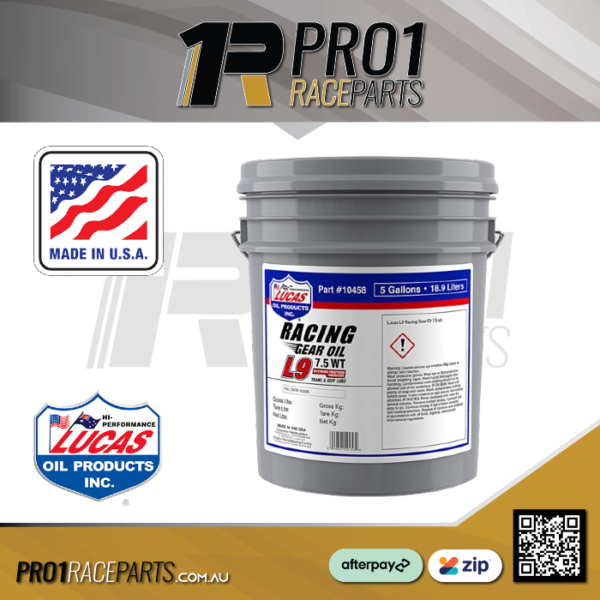 Genuine Lucas Oils L9 Racing Gear Oil | Diff / Gearbox | 5 Gallon | Made in the USA