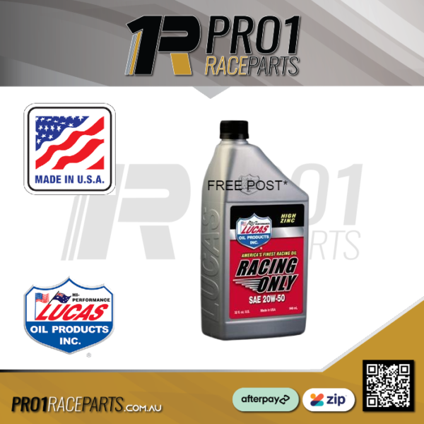 Pro1 20w50 Lucas Racing Only Engine Oil