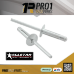 Pro1 Allstar Exploding Rivets Tri Fold Style Silver Natural Aluminium