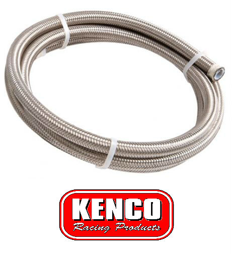 Kenco Dash AN 8 PTFE Nylon Hose | s/s Stainless Steel Braided | 250 Series | Per Metre | Free Post*