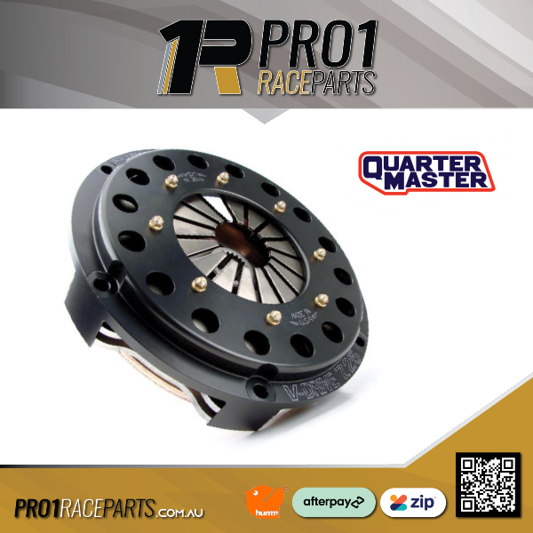 Quarter Master 7.25" Lightweight Clutch Kit | V Drive | Twin Plate | 23 Spline Free Post*