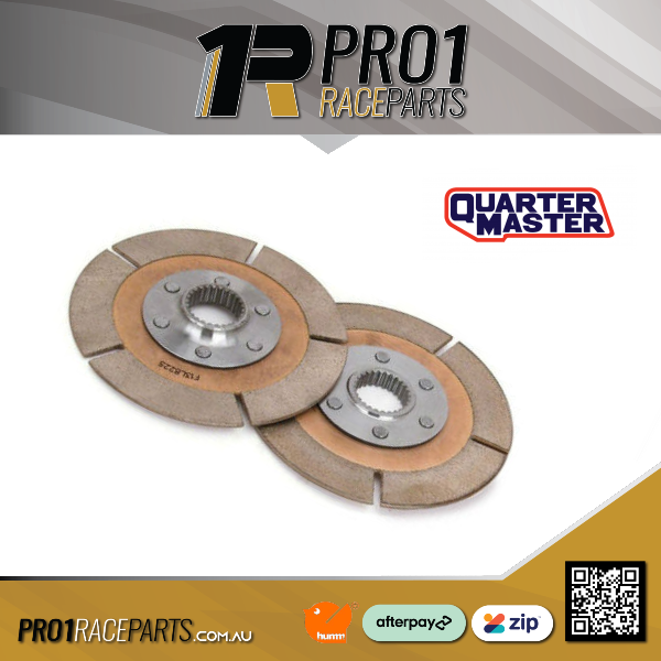 Quarter Master 7.25" Clutch Plates | V Drive | Twin Plate | 23 Spline Free Post*