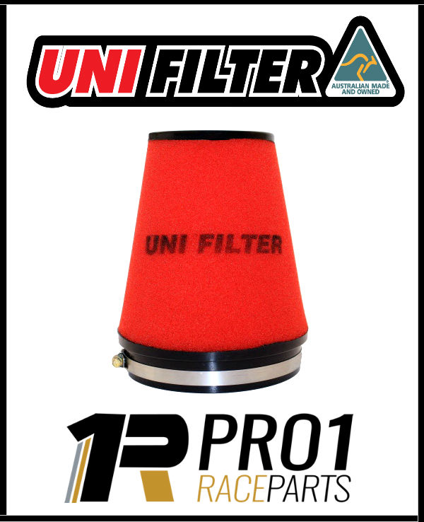 Uni Filter Tapered Pod Filter 76mm / 3" Inlet | 100mm Long | Red | FREE POST*