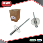 Kenco large panel head rivet silver 250pk