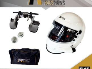 Zamp Head and Neck Restraint with Pro 1 Snell 2020 Side Air Helmet with Gear Bag