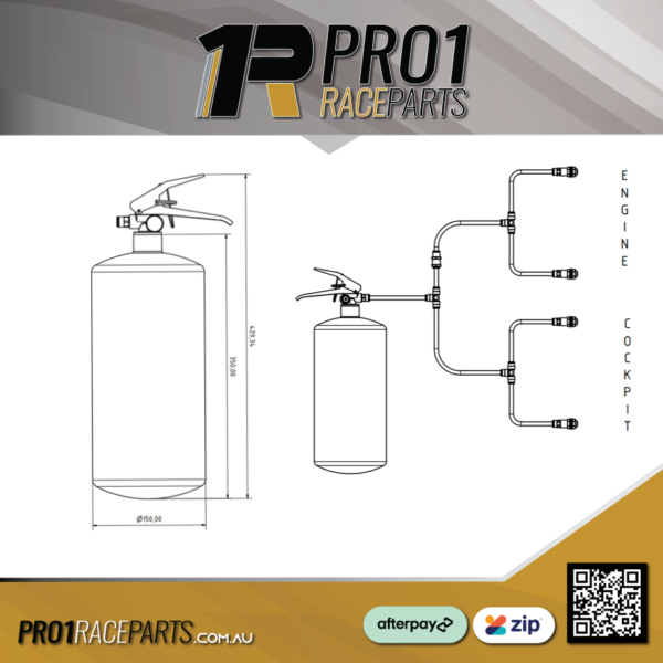 Pro1 Firesense Suppression for Motorsport Rally Drag Car