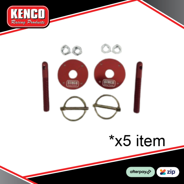 Kenco Bonnet Pins Red x5