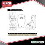 Kenco Racing Moulded Full Containment Seat - Measurements
