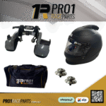 Black - Top Air - Pro1 SNELL 2025 Helmet and ZAMP 2A Head and Neck Restraint Kit