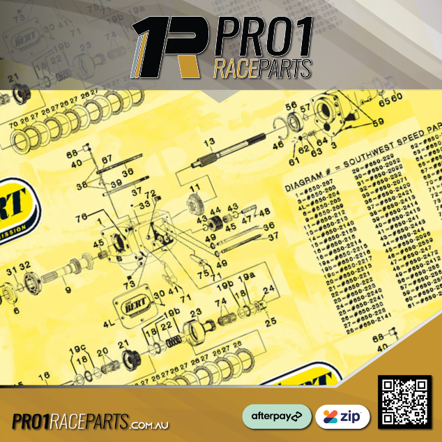 Bert Box Transmission parts @ Pro1 Race Parts | Darren Kane