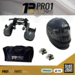 Pro1 SNELL 2025 Helmet and ZAMP 2A Head and Neck Restraint Kit - Black - No Air