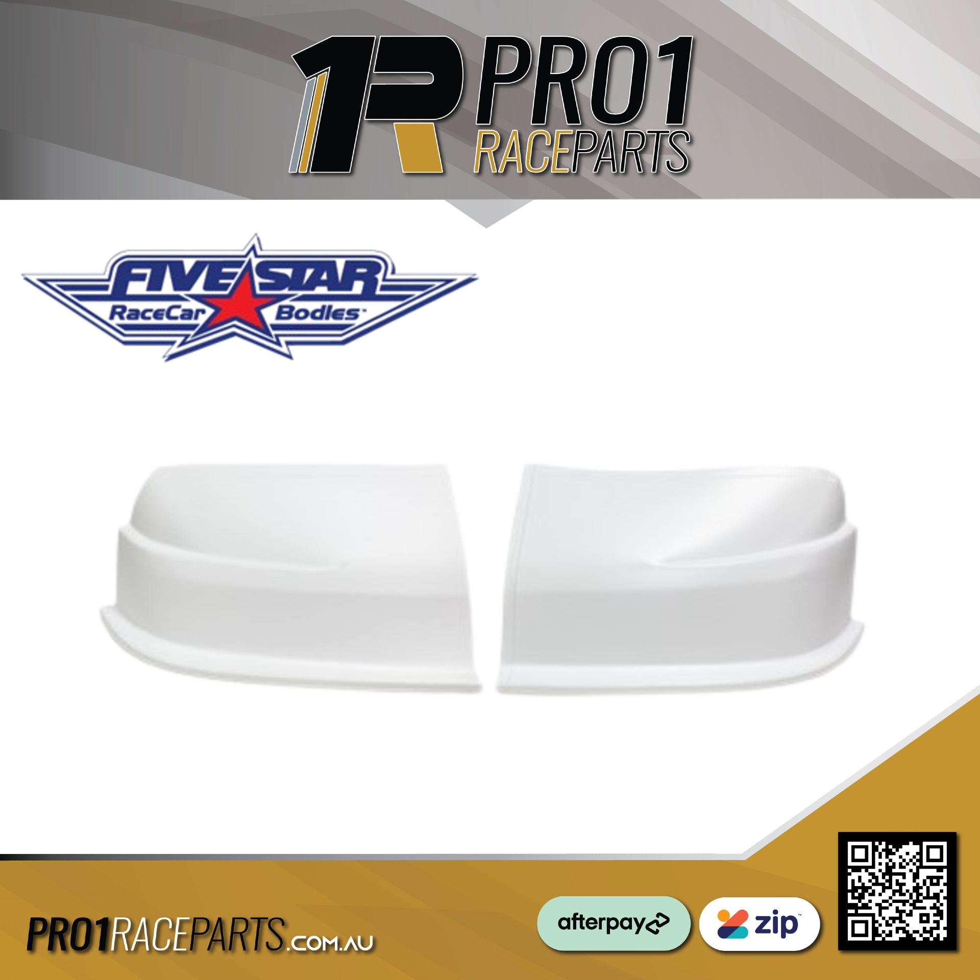 FIVESTAR Dirt Nose Front Bumper - White