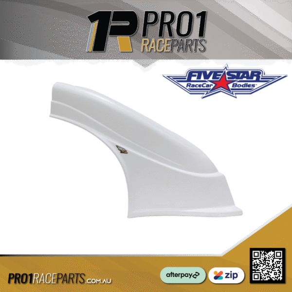 FIVESTAR Right Plastic Dirt Fender - White FIVESTAR Right Plastic Dirt Fender - White