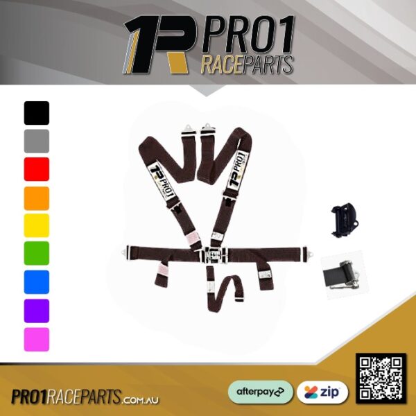Pro1 SFi Ratchet Belts 3" 5 Point Harness : Black | Red | Orange | Yellow | Green | Blue | Purple | Pink | Choose from 3/8" Drive or Hand Ratchet.