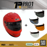 Pro1 SNELL 2025 Helmet with Replacement Visor - Fluro Orange