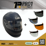 Pro1 SNELL 2025 Helmet with Replacement Visor - Matte Black