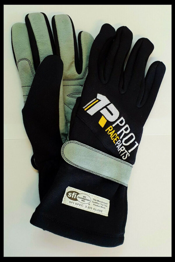 Pro1 MAX FEEL Race Gloves Sfi Rated Speedway Drag Rally Kart Racing Black
